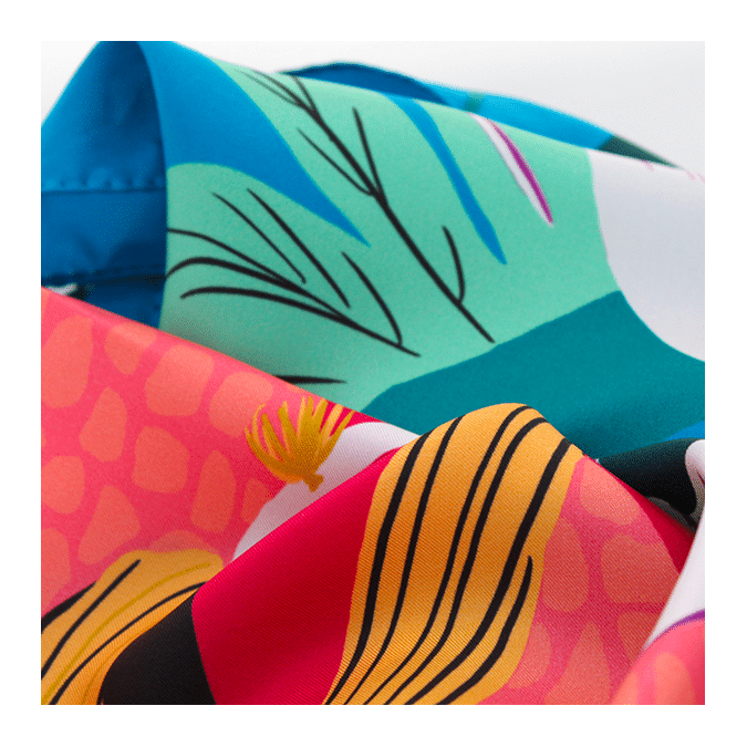 Large silk scarf made in France