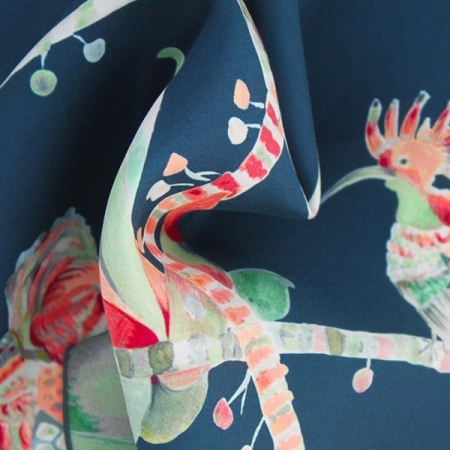 blue silk scarf