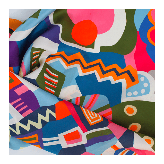 Large silk scarf made in France