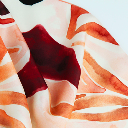 foulard en soie marron