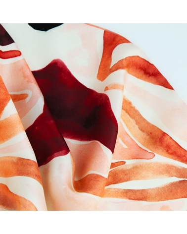 foulard en soie marron