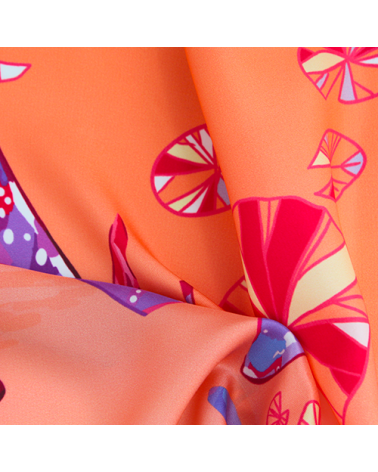 petit foulard en soie corail