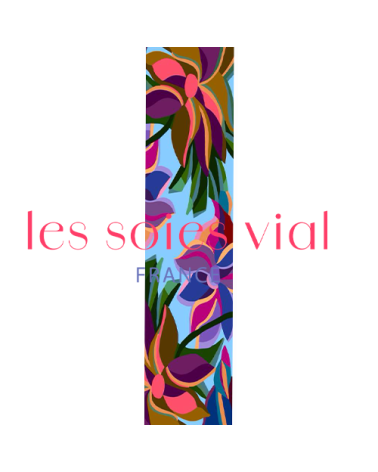 echarpe soie fleurs
