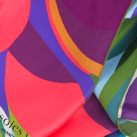 colored silk scarf