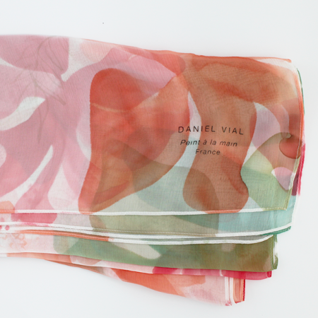 silk stole hand painted