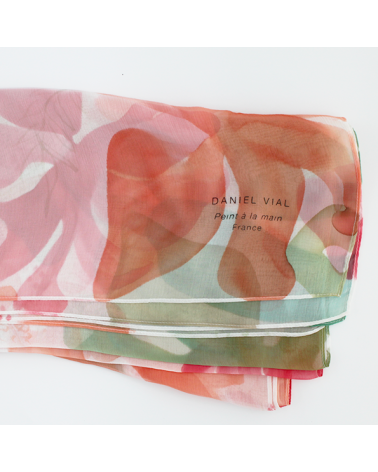 silk stole hand painted
