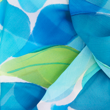 foulard en soie peint à la main