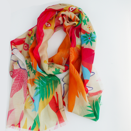cotton and silk stole made in france