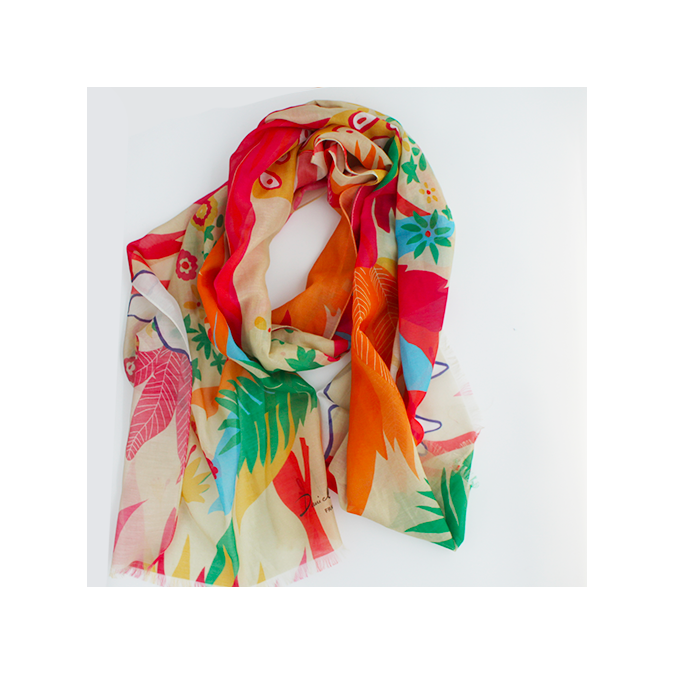 cotton and silk stole made in france