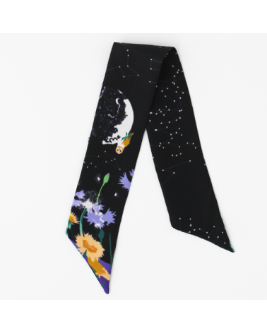Bracelet de soie noir constellation