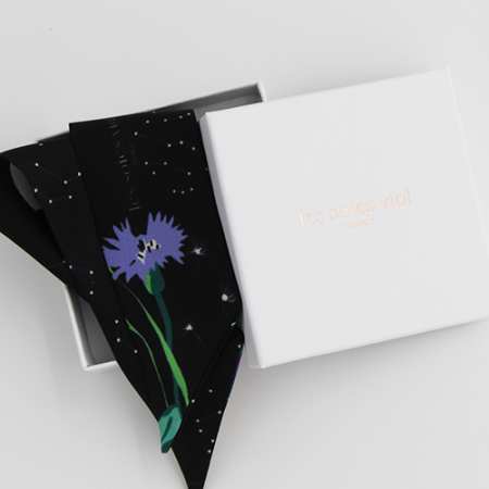 Bracelet de soie noir constellation