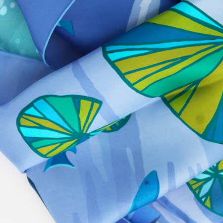 foulard en soie bleu ciel