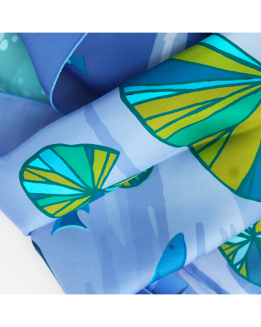 foulard en soie bleu ciel