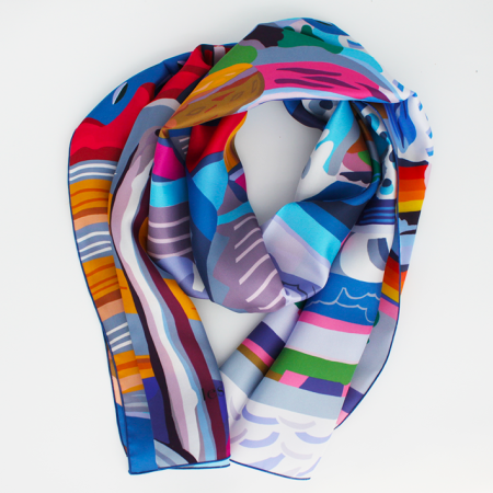 Foulard en soie Hadid