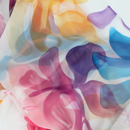 hand painted silk stole