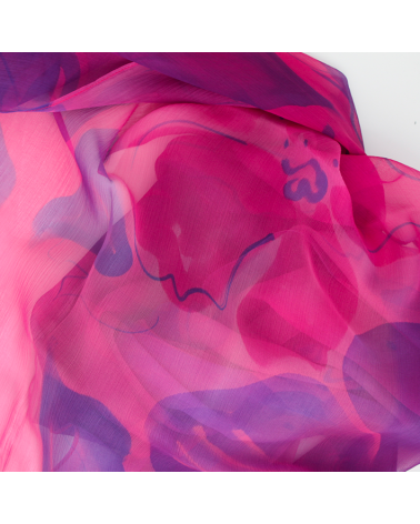 etole soie fuchsia