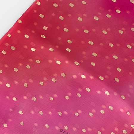 etole peinture sur soie rose