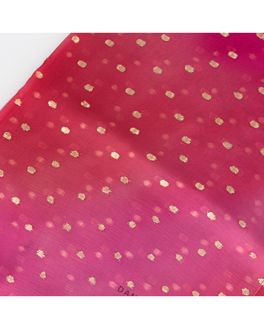 etole peinture sur soie rose
