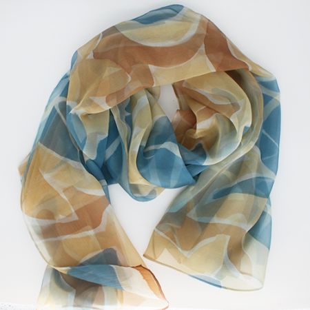 Etole peint main bleu et beige