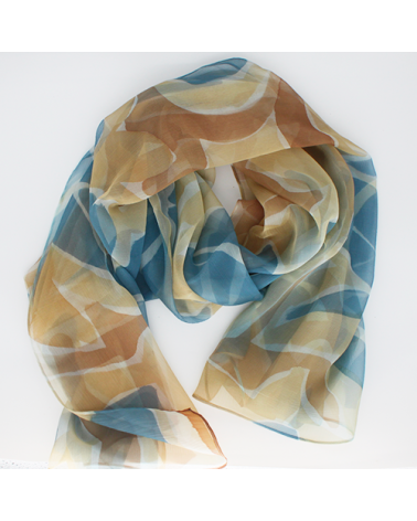 Etole peint main bleu et beige