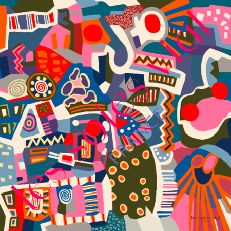 grand carré de soie graphique