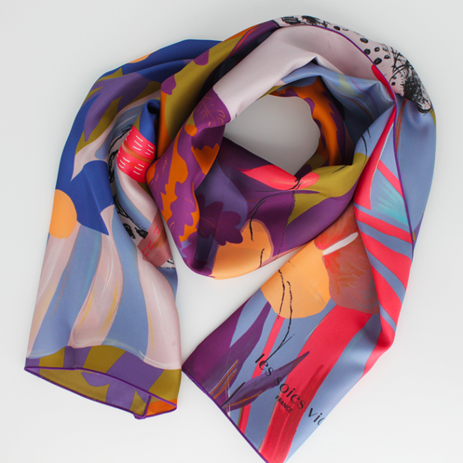 Echarpe en soie sauvage