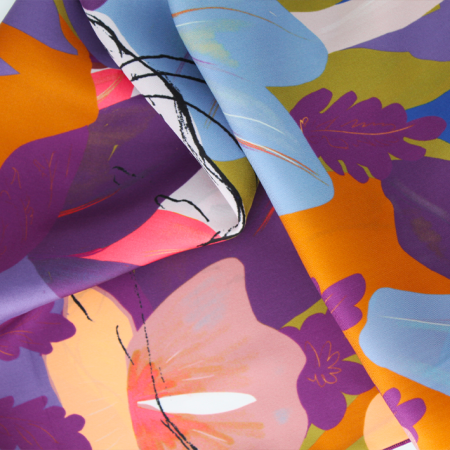 foulard en soie d'automne