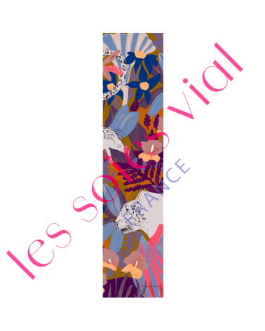 écharpe en soie motif fauve