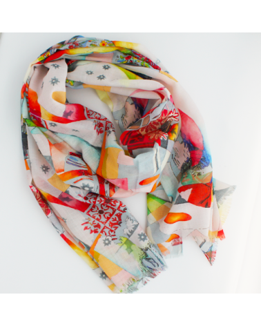 Etole laine et soie multicolore