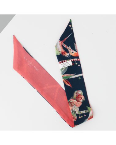 bandeau de soie oiseaux