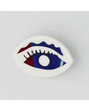 broche oeil bleu