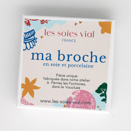 broche arbre soie et porcelaine