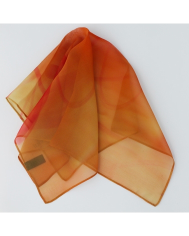 Carré de soie peint à la main