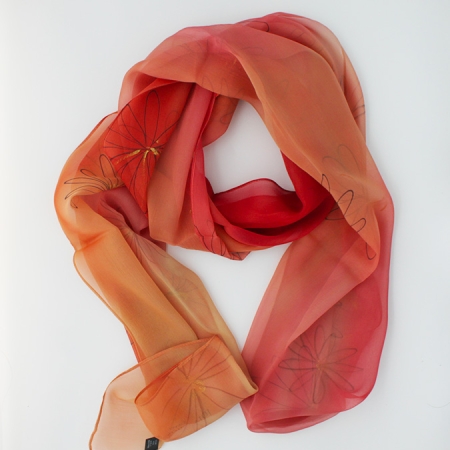 orange silk stole