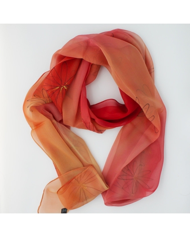 orange silk stole