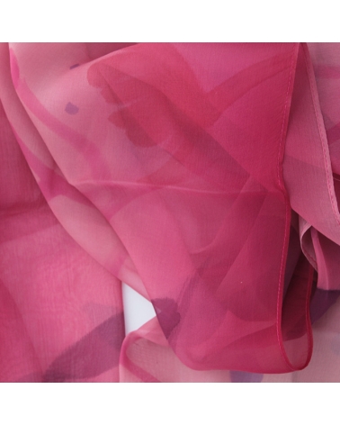 peinture sur soie vieux rose