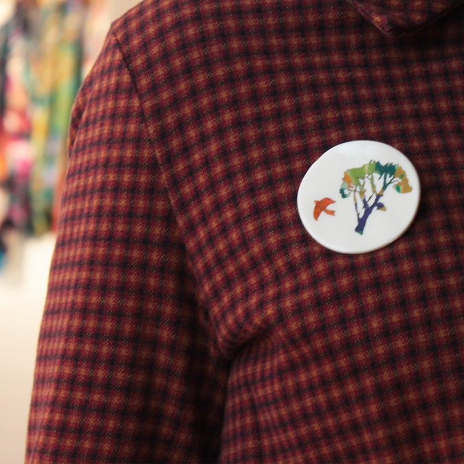 broche arbre porcelaine