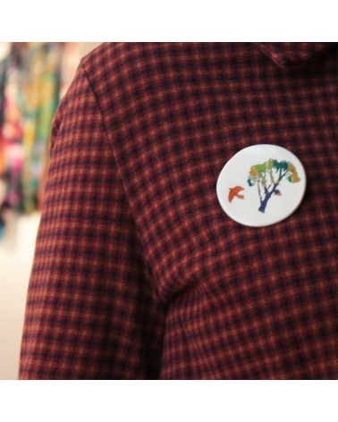 broche arbre porcelaine