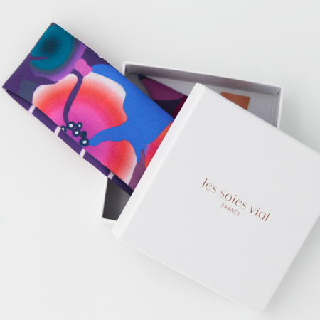 bracelet de soie violet et rose