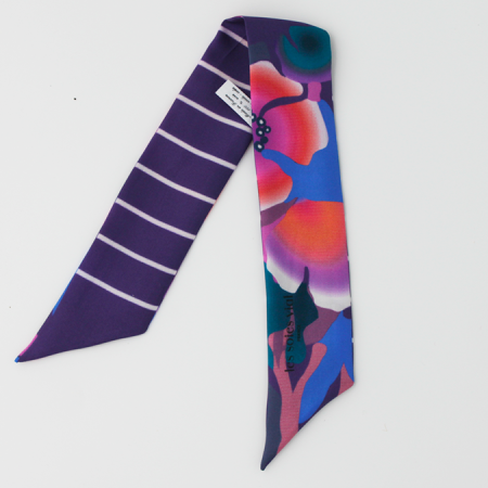 bracelet de soie violet et rose