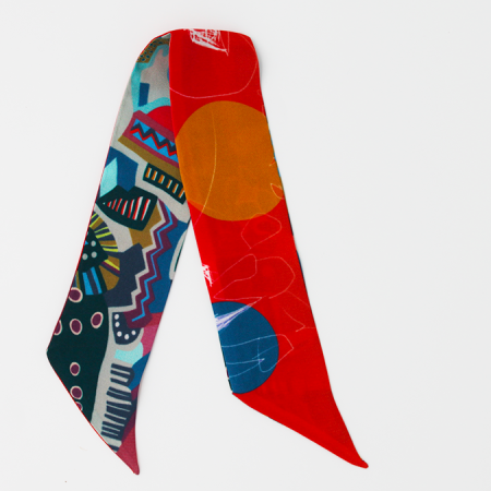 bracelet de soie orangé