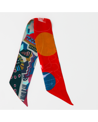 bracelet de soie orangé