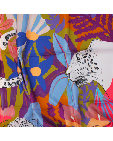 carré de soie panthère