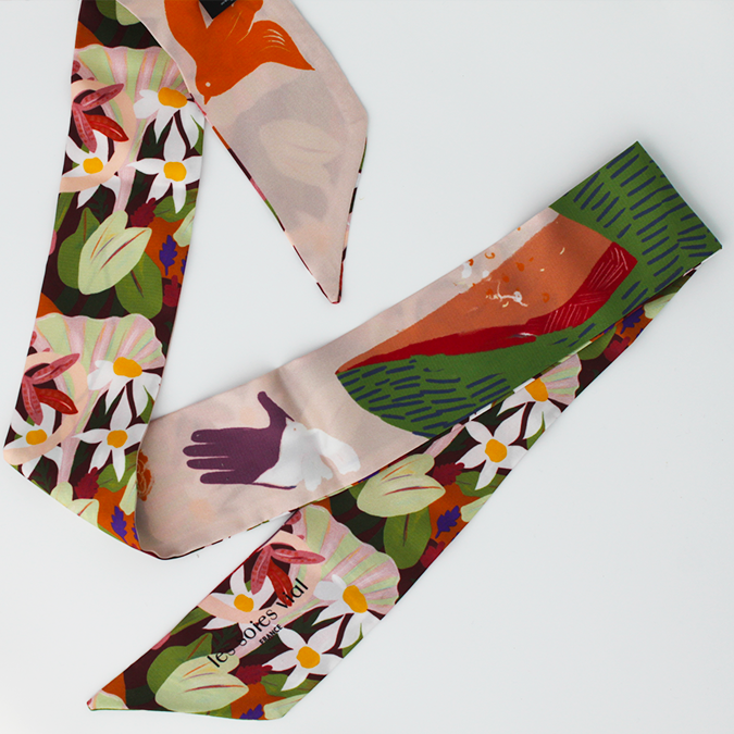 Bandeau de soie fauve