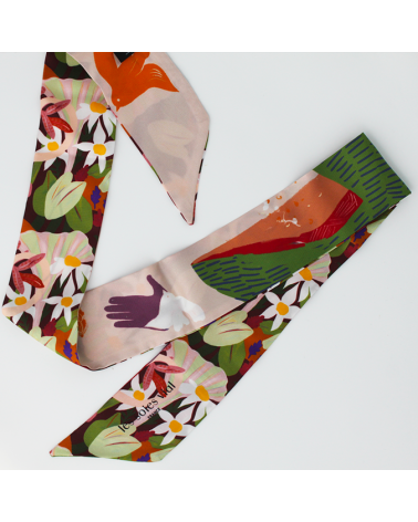 Bandeau de soie fauve