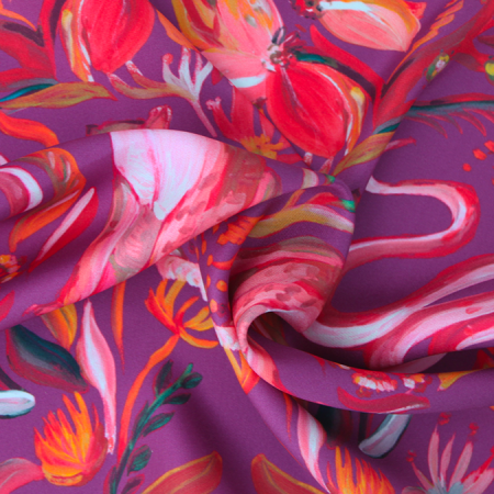 petit carré de soie violet