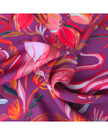 purple little silk scarf