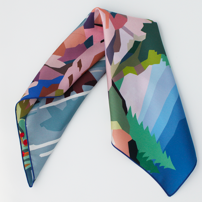 petit carré de soie ours