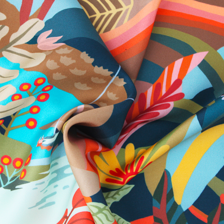 Carré de soie beige, caki