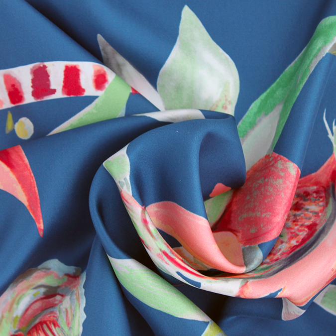 grand carré soie bleu farandole